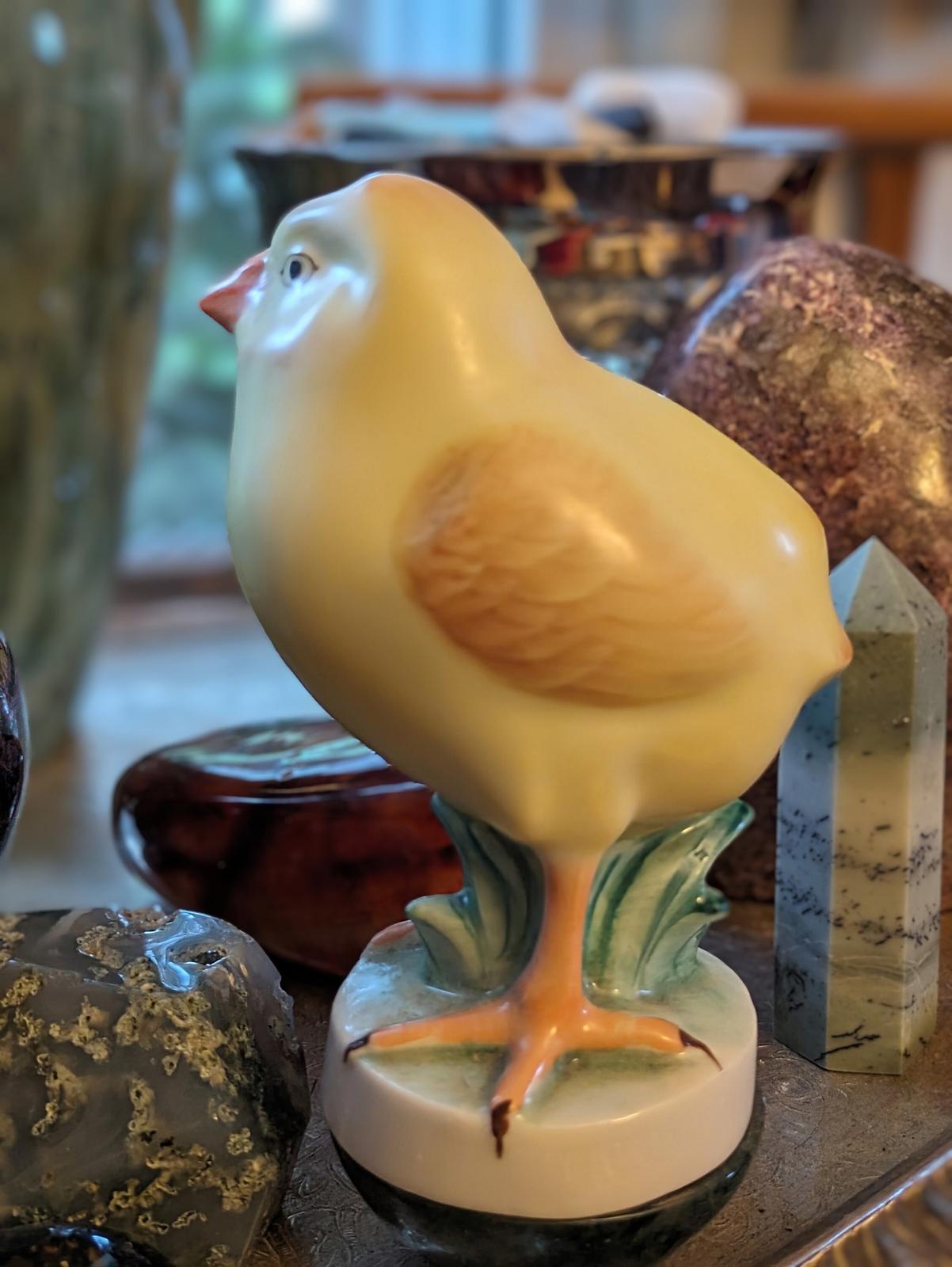 Hungarian porcelain chick figurine.  Herend Hvngary signed #5034