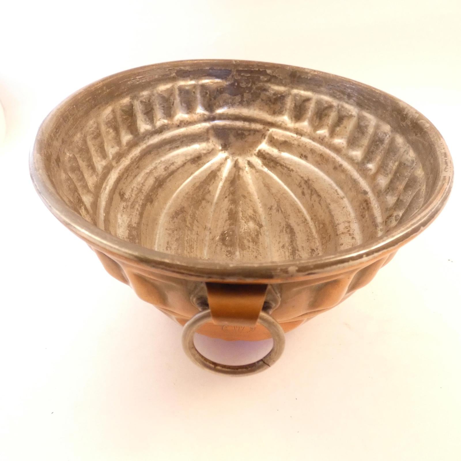 Wagner Antique Copper Pan/Mold made in West  Germany 1950's, 8.5in x 6.5in x