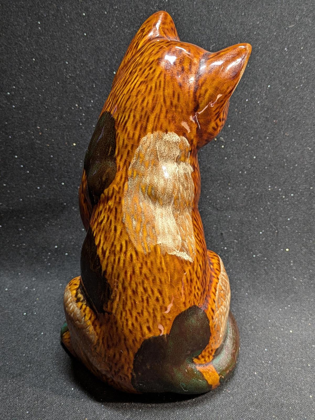 7 inch Ceramic Calico Cat Figurine