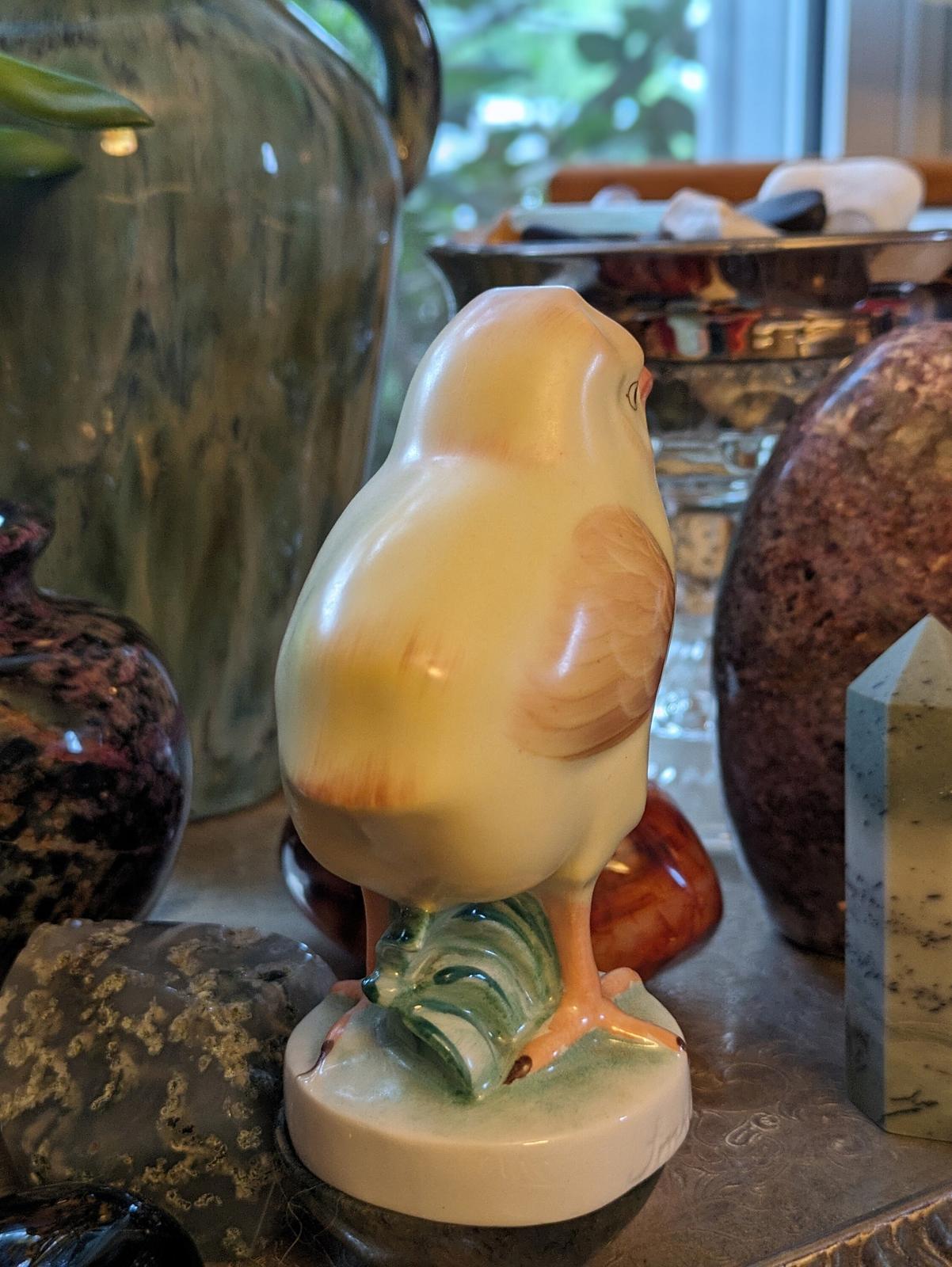 Hungarian porcelain chick figurine.  Herend Hvngary signed #5034