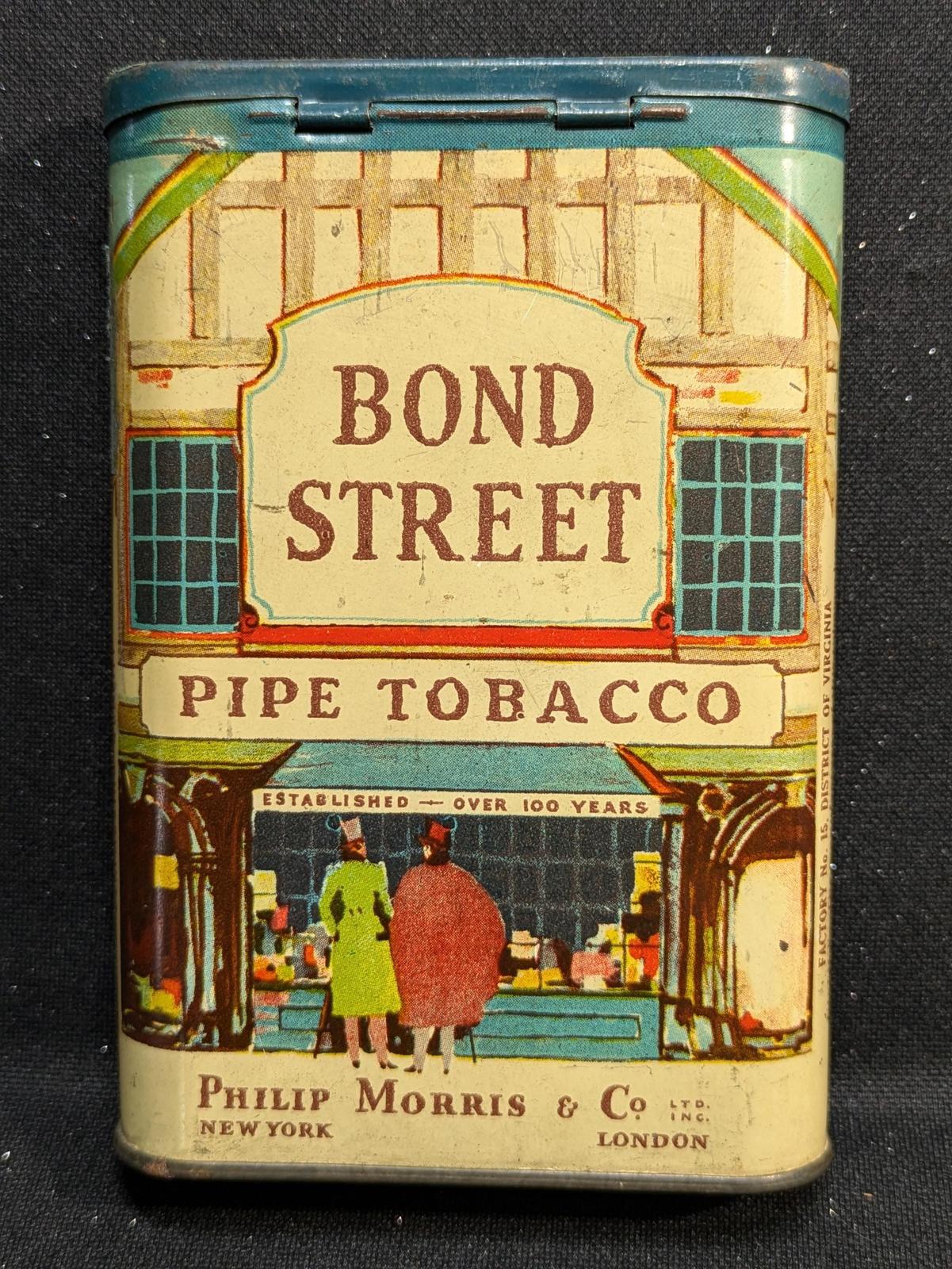 Set of 3 Vintage Tobacco Tins.  Bond Street, Kentucky Club, Prince Albert