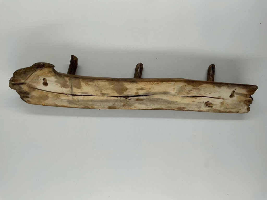 Handmade, driftwood coat/accessory wall hanger.