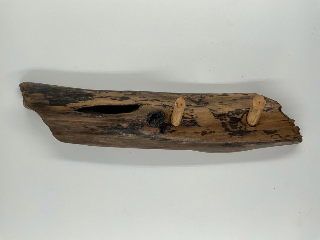 Handmade, driftwood coat/accessory wall hanger.