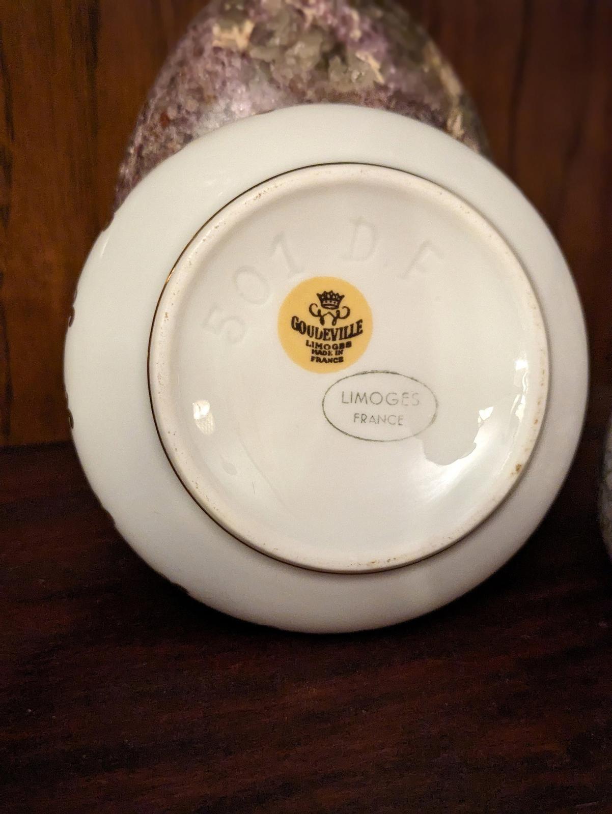 Limoge porcelain round trinket box.
