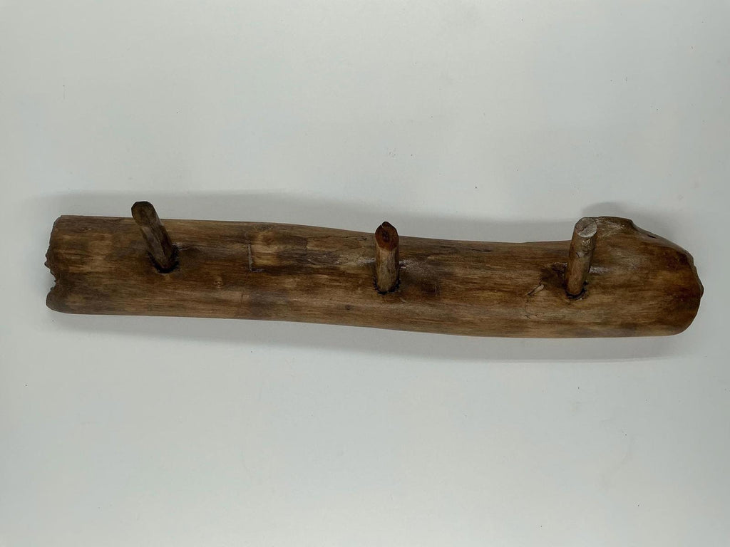 Handmade, driftwood coat/accessory wall hanger.