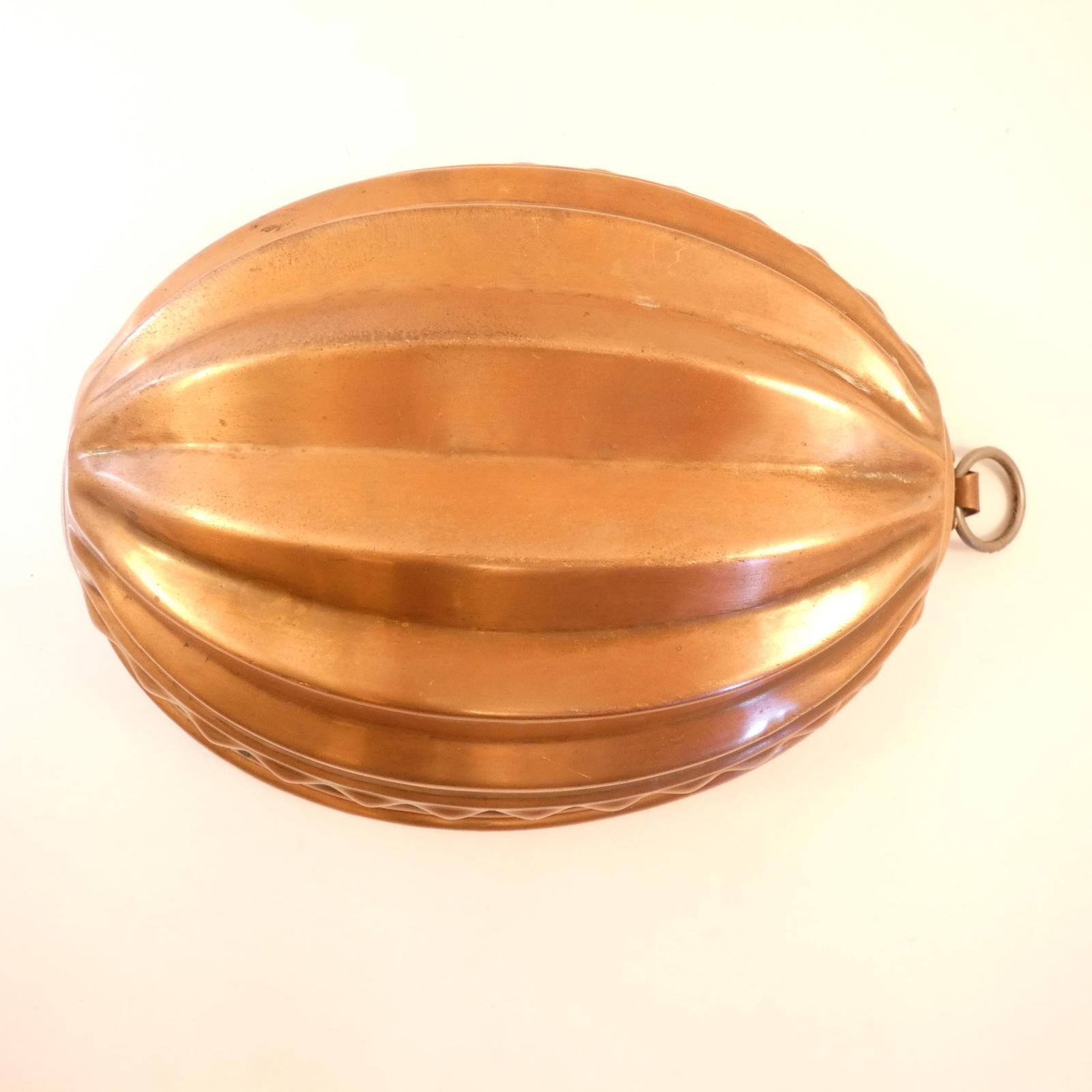 Wagner Antique Copper Pan/Mold made in West  Germany 1950's, 8.5in x 6.5in x