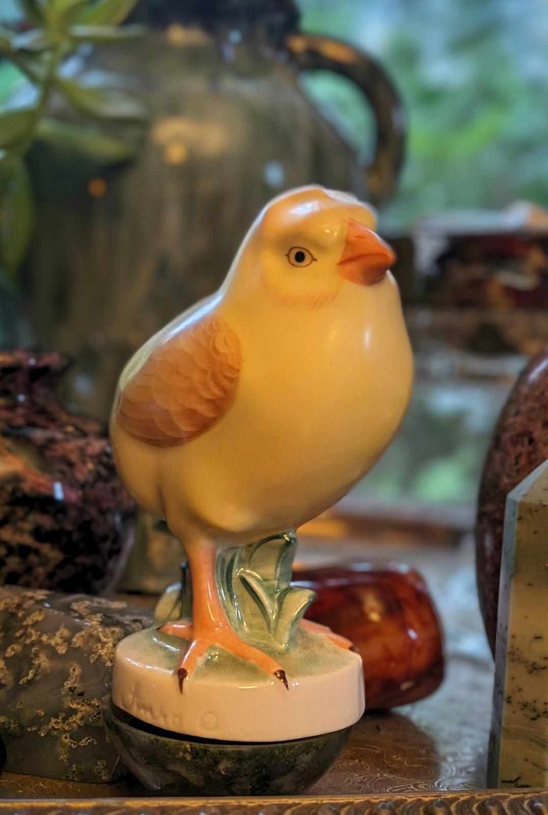 Hungarian porcelain chick figurine.  Herend Hvngary signed #5034