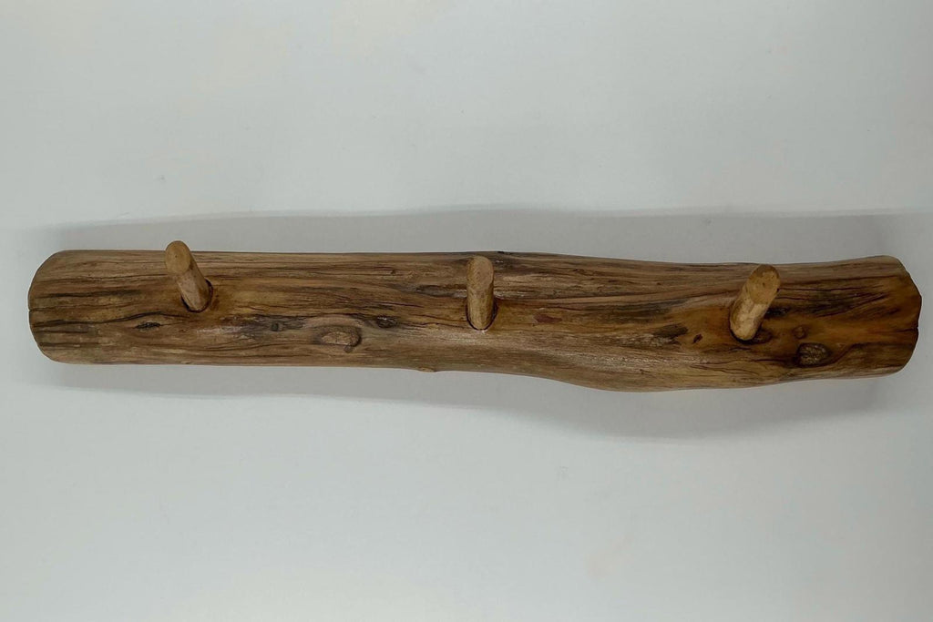 Handmade, driftwood coat/accessory wall hanger.