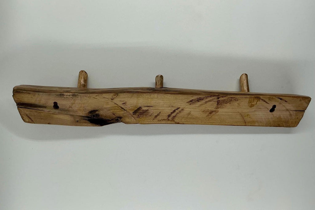Handmade, driftwood coat/accessory wall hanger.